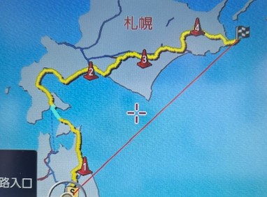 本州(岩手・秋田・青森)から北海道へのチャーター輸送ルートを示した地図